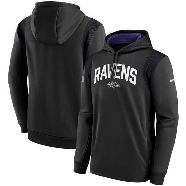 Mens Baltimore Ravens Black Sideline Stack Performance Pullover Hoodie,We sell and wholesale Mens Baltimore Ravens Black Sideline Stack Performance Pullover Hoodie on line form chian!
